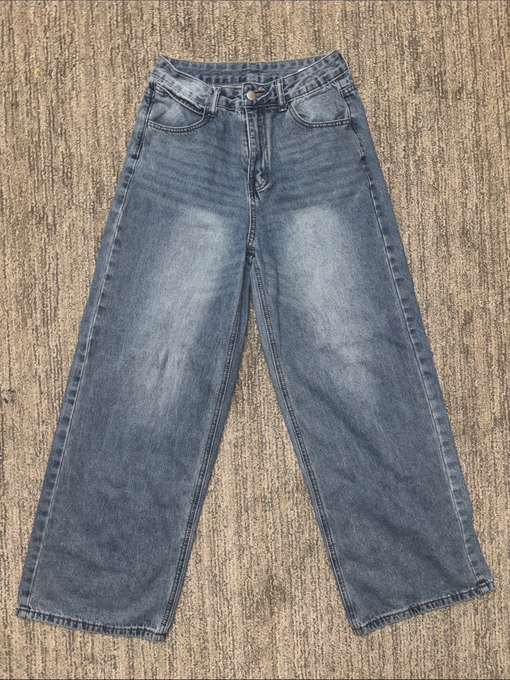 DAZY  Wide-Leg High Waist Light Wash Blue Jeans
